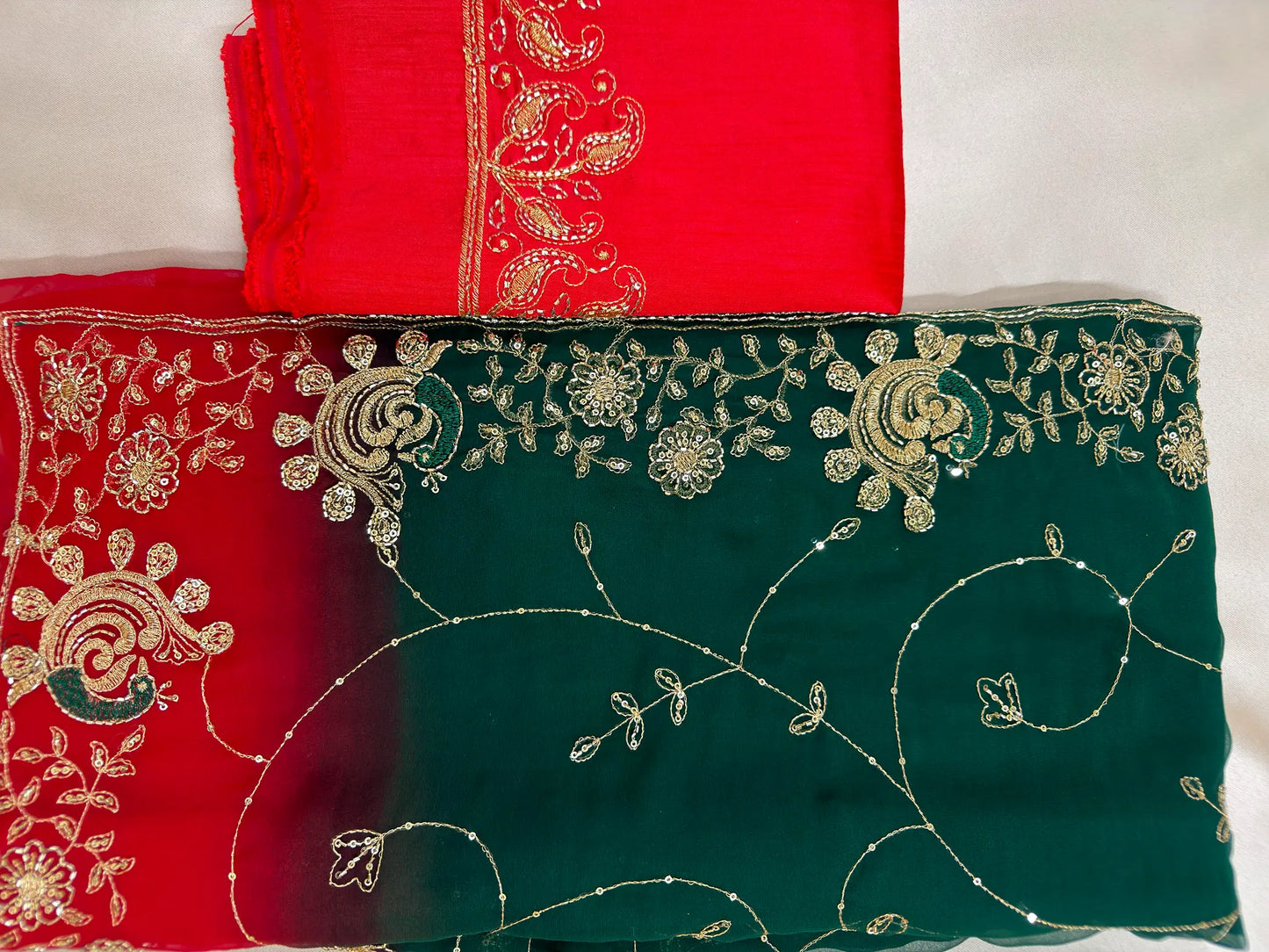 Rajputi More Jaal Shaded Royal Georgette Saree